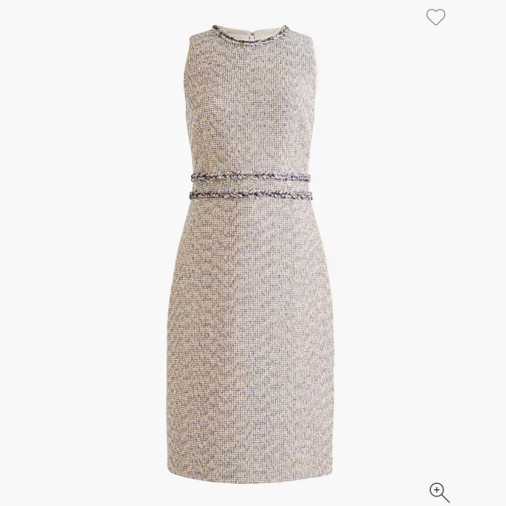 J.Crew | Twinkle Tweed Metallic Sheath Dress | Size 8 | Sleeveless Party